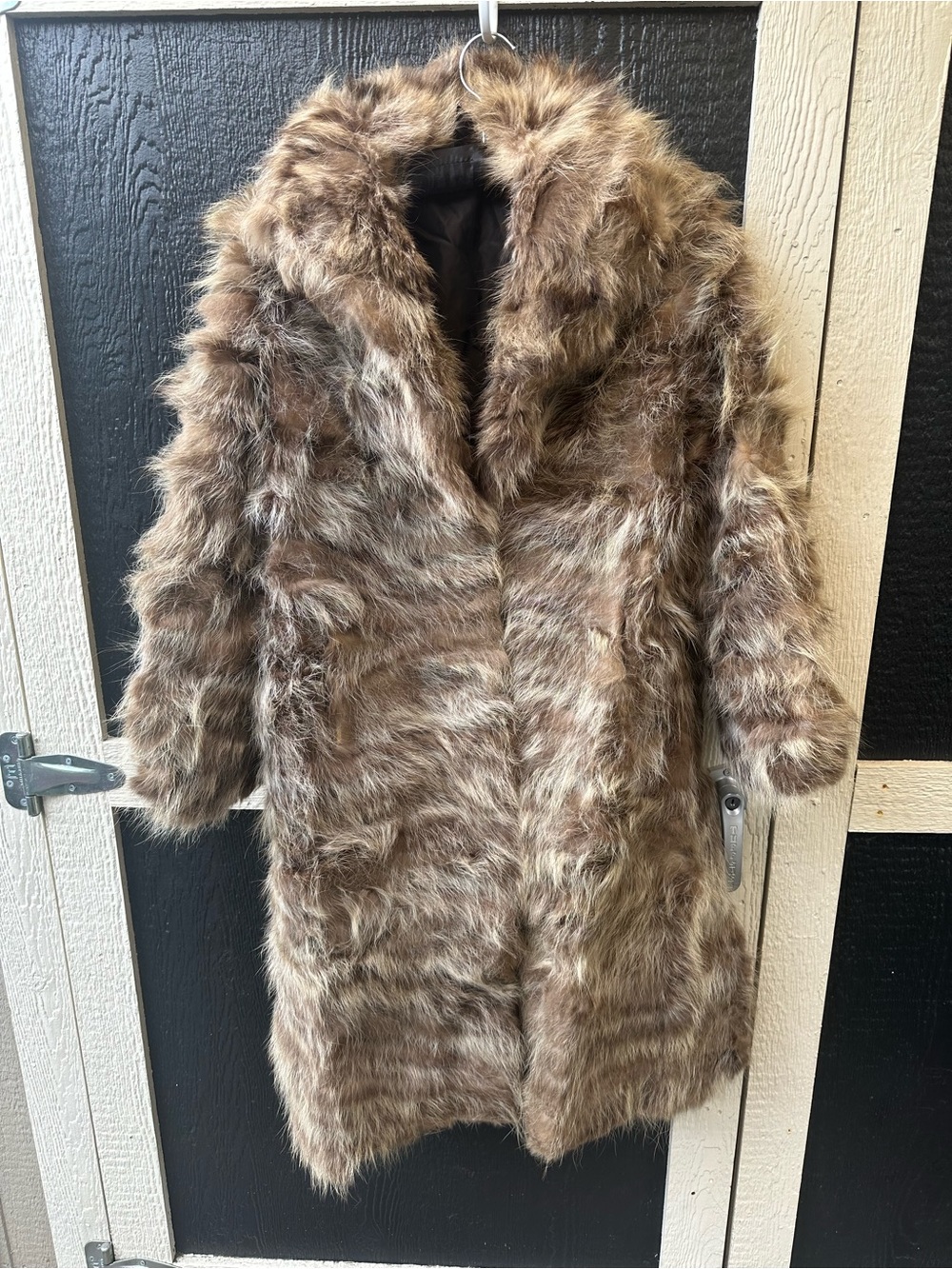 Real Raccoon Full Length Fur Coat